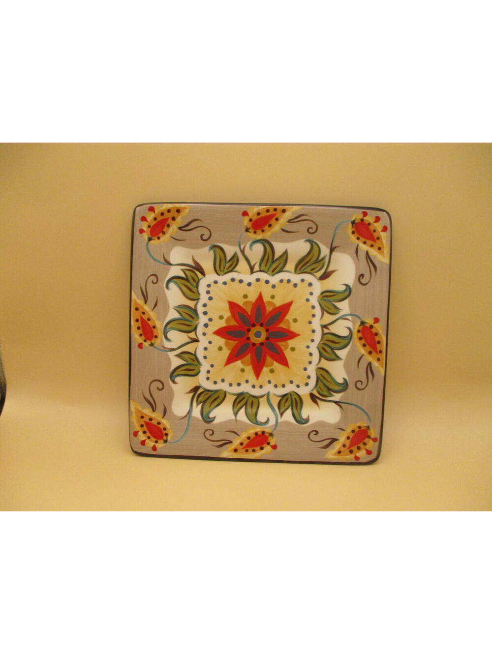 Gallery Collection Odessa Hand-Painted Ceramic Serving Plate